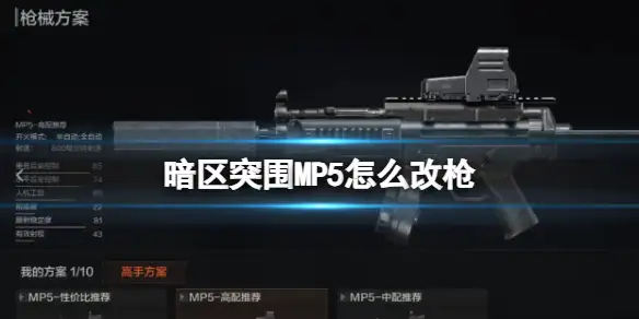 暗区突围,MP5怎么改枪,MP5冲锋枪改造,暗区突围