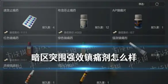 暗区突围,强效镇痛剂,药品,暗区突围