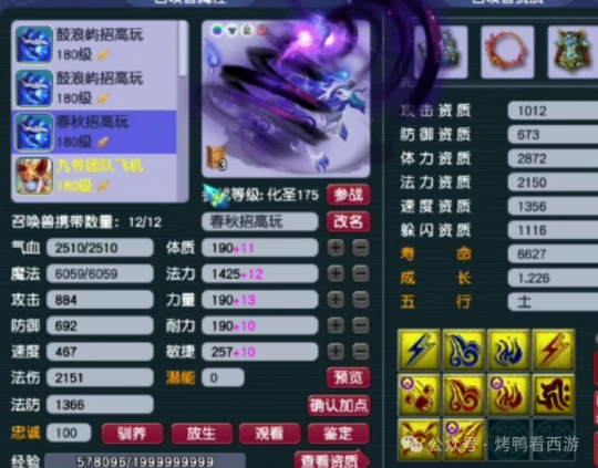 梦幻西游,175ES,天元化生,梦幻西游