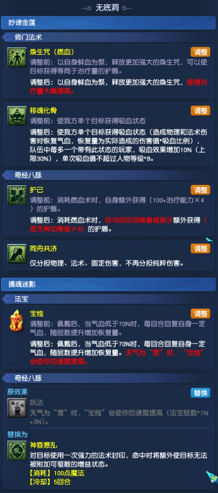 梦幻西游,十月大改,门派调整,梦幻西游